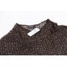Charcoal Brown Crochet Poncho