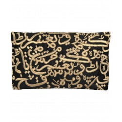 Signature Calligraphy Clutch Bag (Aswad)