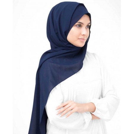 Midnight Blue Georgette Hijab